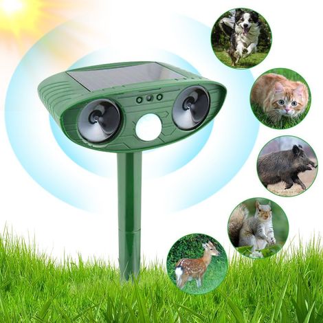 Repelente de Gatos, Repelente ultrasónico para Animales, Solar Ultrasónico Ahuyentador de Gatos Gatos Pare Animales, Repelente ultrasónico de energía Solar, Repelente para Gatos (1/5)