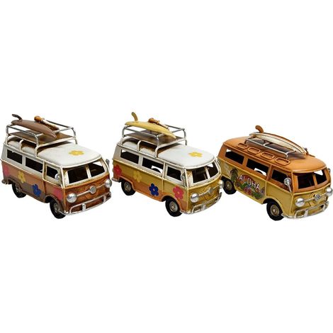 Figuras de furgonetas hippie con tabla de surf 11 cm (1/5)