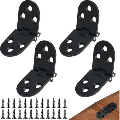piezas de bisagras planas para puertas plegables, bisagras para puertas plegables, bisagra abatible plegable, bisagra de aleación para máquina de coser de mesa, bisagra abatible plegable (1/4)