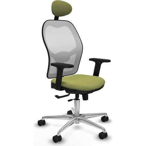 Sedia da ufficio piqueras y crespo Jorquera bianco tessuto mesh (1/2)