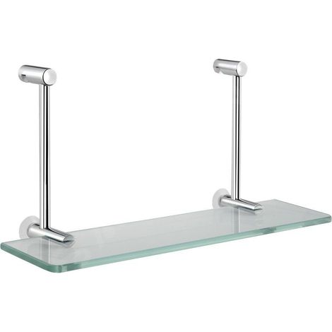 Tablette en verre pour cabine de douche 400x180x125mm, chromée (1/5)