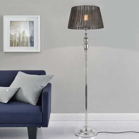 Stehleuchte Lingen 151 cm E27 60W Metall Chrom/Grau lux.pro (1/3)