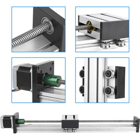 1204 Kugelumlaufspindel-Linearschlitten Mit Schrittmotor – 400 Mm Hub, 12 Mm Spindel, Präzision 0,03–0,05 Mm – Für Lineare Bewegungen & CNC