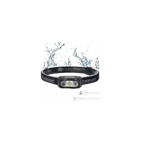 Lampe frontale LED rechargeable USB 500 lm, 3 modes, IPX1, capteur mouvement – (1/5)