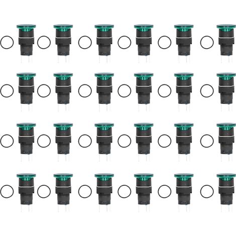 Bouton poussoir champignon auto‑verrouillant 25 pièces avec voyant vert BEM‑LA16‑11MDS‑GAC220V (1/5)