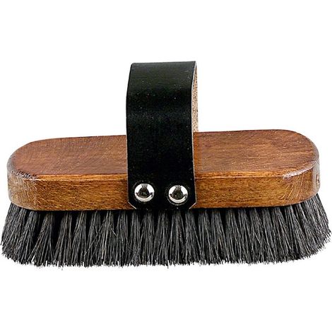 Bussola dorso in legno finitura noce con passamano in pelle e fibre naturali