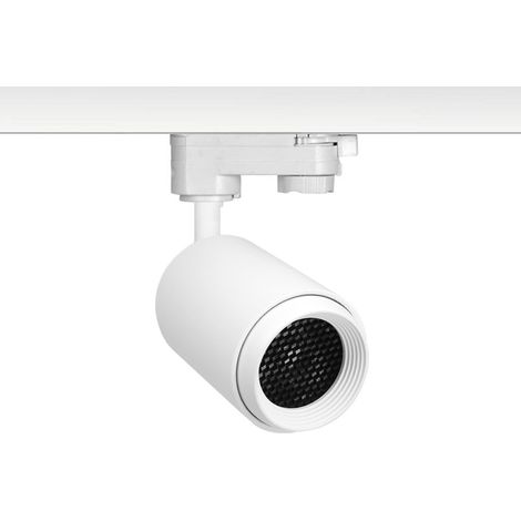 Foco carril Monofásico mini CRONOLUX RAIL LED blanco 12W, CRI90, Blanco neutro