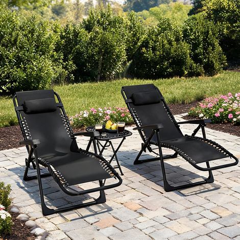 SunJet Transat, chaise longue, pliable inclinable 90x65x110 cm - Réf. 31LA6P9A12ZS (1/5)