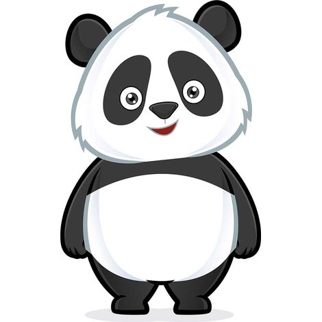 Tableau enfant petit panda illustré - 50x80 cm Toile imprimée (1/5)