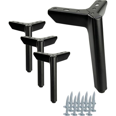 4er-Set Möbelfüße Anchor Loft, schwarz matt, Höhe 15 cm (1/5)