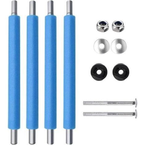 Pièces Poteaux de Trampoline de Remplacement, 196cm Bâtons de Rechange pour Trampoline, Poteaux de Trampoline avec Housses Anti-Collision en Mousse, Tiges de Rechange pour Filets de Trampoline (1/4)