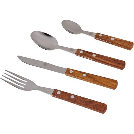 Set di 16 posate da tavola con manico in legno di noce Saint Louis