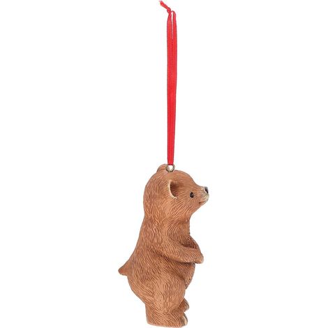 Décoration D’Ours Suspendu en Résine Marron, Figurine Délicate (1/5)