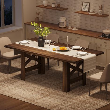 IDEALHOUSE Table À Manger 180cm Noyer (1/5)