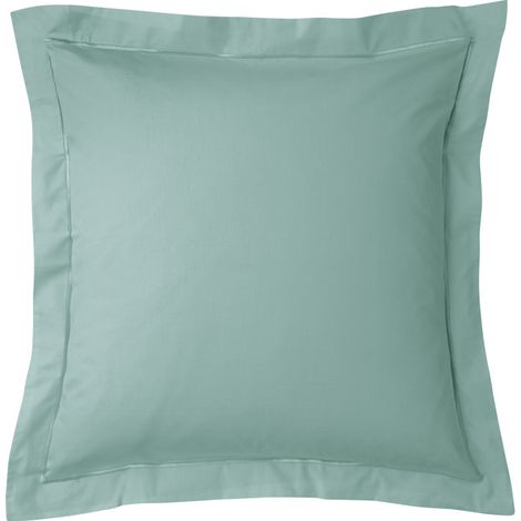 Taie d'oreiller percale de coton peigné "Julian" toutes dimensions Coton Pur - Julian Céladon - - Julian Céladon - Taie d'oreiller 65 x 65 cm finition points bourdon
