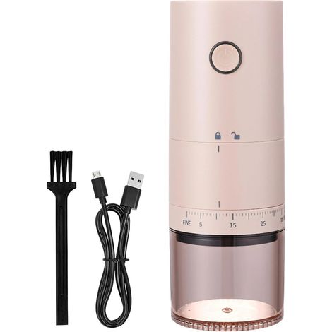 Elektrische Kaffeemühle mit USB-Aufladung, Keramikmahlscheibe, einstellbarem Mahlgrad, leise und tragbar. (1/5)