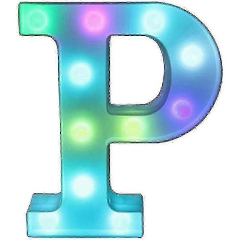 Lettres lumineuses LED colorées avec télécommande, initiales lumineuses pour bar et fête, décoration pour la maison - 25-26 pouces (1/5)