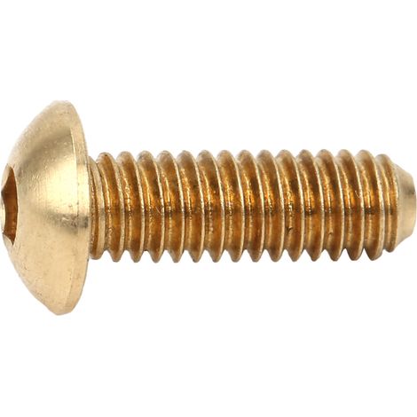 Vis à tête cylindrique creuse semi-circulaire en cuivre pur M4, M412 mm (1/5)