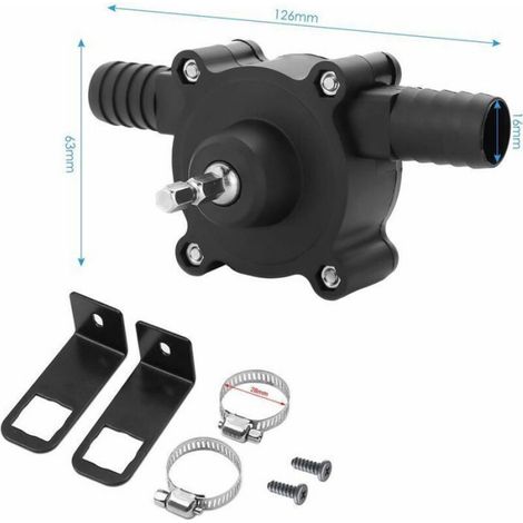 Pompe À Eau Auto-amorçante - Tige Hexagonale 6,35 Mm - Pour Irrigation Jardin Et Forage - 126 X 63 Mm - 1 Pièce (1/5)