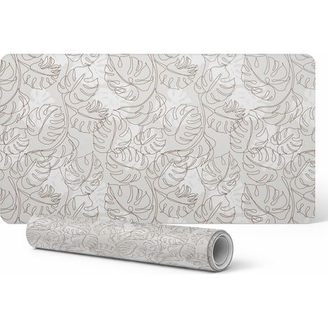 Alfombrilla de escritorio antideslizante y duradera con estampado de hojas de monstera, 90x45 cm.