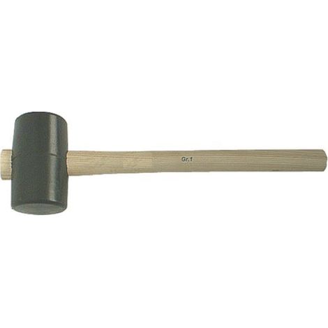 Gummihammer fassförmig Gr.1 Kopfdurchmesser 55 x 90 mm mit Eschenstiel