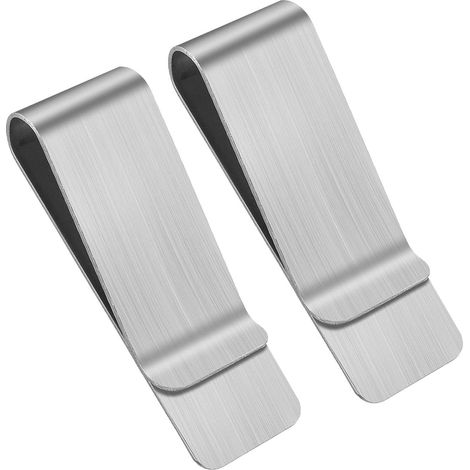 Geldclip - Acier Inoxydable - Clip Porte-Monnaie Pour Billets Et Cartes - Design Slim Et Léger - Unisexe - Lot De 6