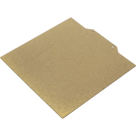 Plateau d'impression 3D en acier doré, 17,8 cm de long x 17,8 cm de large, facile à installer, pour réparation et remplacement de la plaque KP3S. (1/5)
