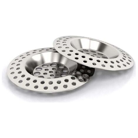 Tamis d'évacuation en acier inoxydable - Tamis de lavabo de haute qualité - Tamis flexible pour cheveux douche - Tamis d'évier ou de douche - Premium Sink Strainer - Tamis d'évacuation (2 pièces)