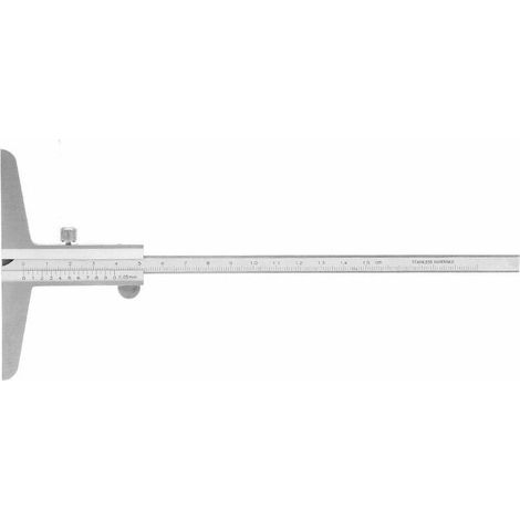 Calibrador de profundidad Vernier, calibrador de profundidad Vernier de acero inoxidable para diversos tipos de procesos de mecanizado (0-150 mm) -Crezuo
