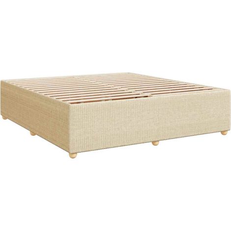 Cama sin colchón tela color crema 180x200 cm vidaXL (1/4)
