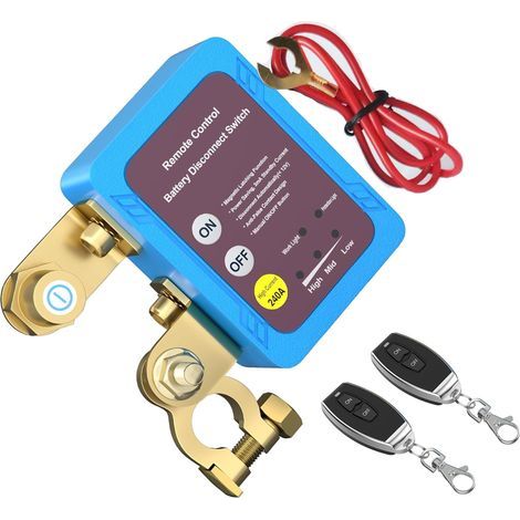 Disjoncteur de batterie télécommandé sans fil - 12 V - 240 A - Interrupteur d'arrêt automatique - Pour voiture, camping-car, ATV, camion, bateau (1/5)