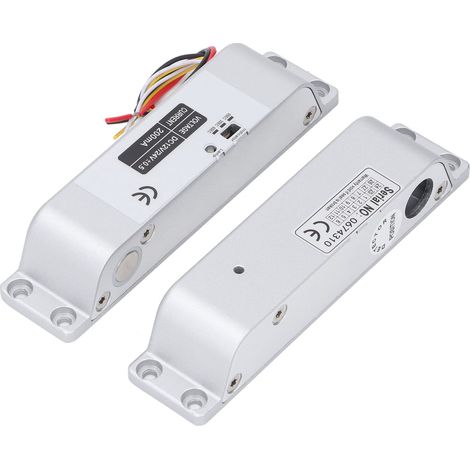 Verrou électrique à pêne tombant à temporisation 12V 24V DC mode NC antipanique serrure électrique encastrée pour porte en bois et verre (1/5)