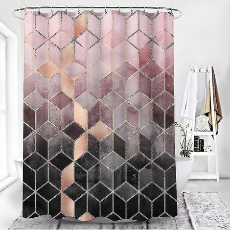 Rideau de douche imperméable moderne pour salle de bain. Couleurs et tailles disponibles. (1/3)