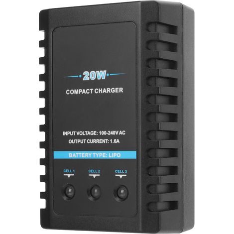 20-W-Balancer-Ladegerät für Lithium-Polymer-Akkus mit LED-Anzeige, EU-Stecker 110–240 V (1/5)
