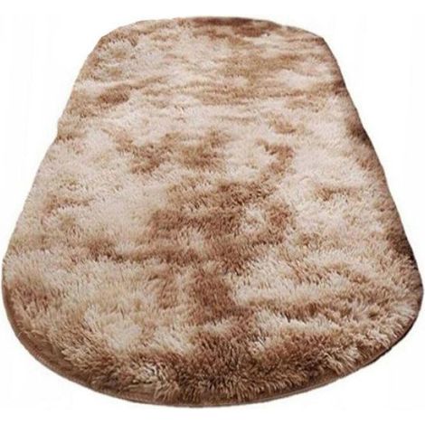 Tapis Ovale - 60 x 160 cm - Style Shaggy - Antidérapant - Pour Chambre Salon Bureau Couloir (1/3)