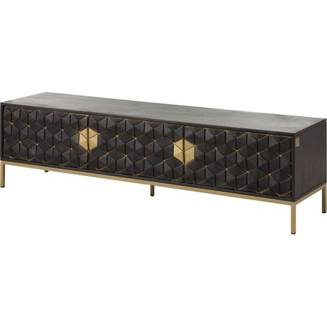 TV-Board Mango 180x45x50 grau geölt DIAMOND 124
