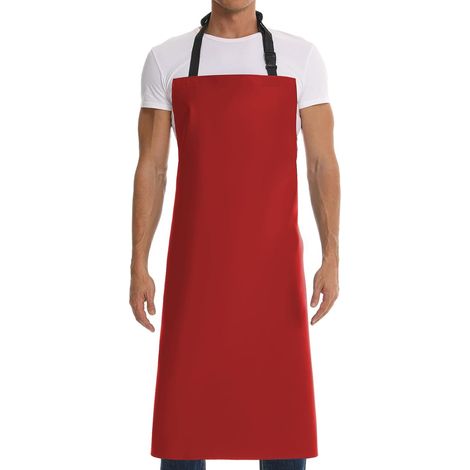 Delantal de trabajo industrial de vinilo resistente, impermeable, para adultos, unisex, ultraligero y resistente a productos químicos. (1/5)