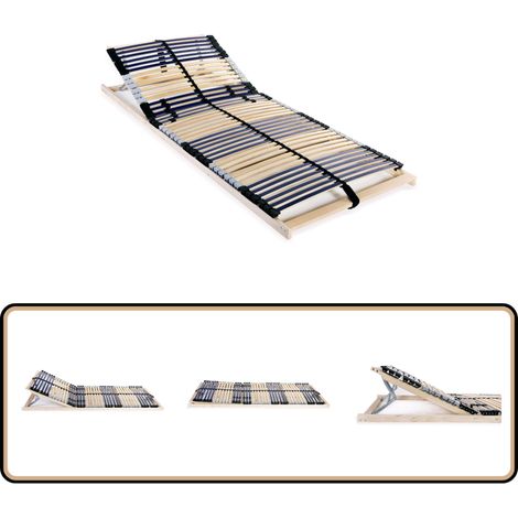 Lattenrost mit 42 Latten 7 Zonen 80x200 cm - Lattenrost - Holzrahmen - Birkenholz - Buchenholz - Lattenrost 80x200