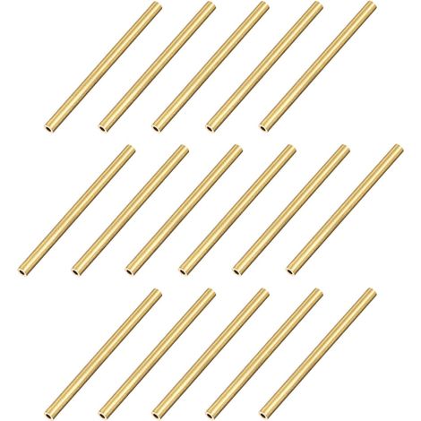 16pcs Brass Tube 2 mm Outer Diameter 0.5 mm Wall Thickness (1/5)