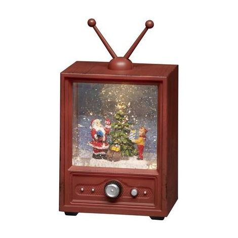 Konstsmide 4372-000 Décor à LED téléviseur avec Père-Noël et enfant blanc chaud LED multicolore alimentation au choix, (1/4)