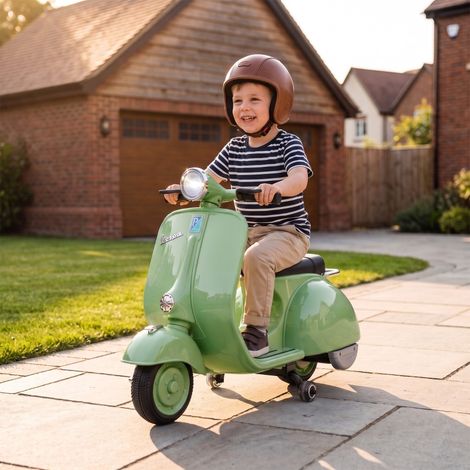Moto elettrica per bambini, moto elettrica da 6V con rotelle, batteria al litio, avviamento graduale, musica, USB, faro, clacson (1/5)