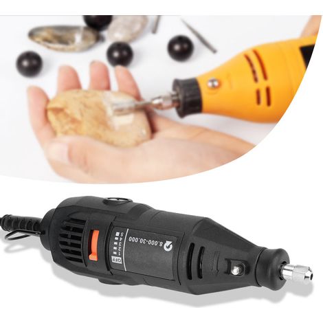 Perceuse électrique 130W, polisseuse meuleuse rotative multifonction, outil électrique 220V prise UE, ponceuse graveuse pour bricolage, kit complet. (1/5)