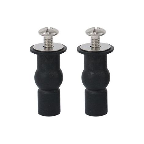 Lot de 2 Vis pour Siège de Toilette, Charnières avec Écrous en Caoutchouc, Fixation Universelle WC, Raccords Expansibles Sans Percage (1/5)