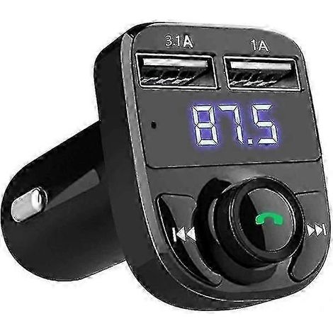 FM-Sender X8 mit Bluetooth und Freisprecheinrichtung, Schwarz (1/5)