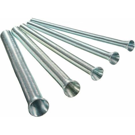 Ensemble de 5 tubes à ressort pour cintrer les tubes en cuivre et en aluminium. Cintreuse à ressort. Cintreuse pour fil PVC. Cintreuse à ressort. (1/5)