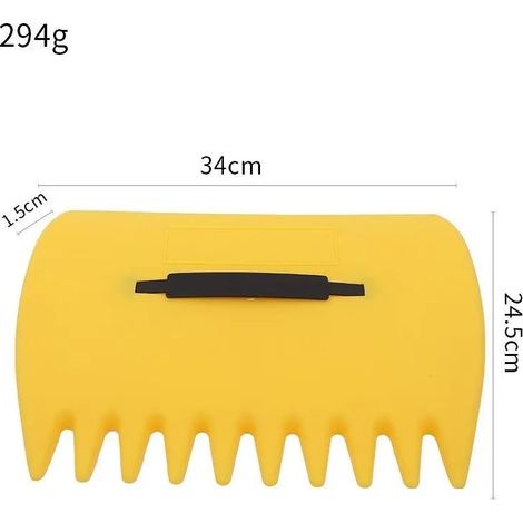 Râteau de jardin manuel (jaune), pratique pour nettoyer les débris dans la cour et sur la pelouse, outils de jardinage intérieurs et extérieurs (1/5)