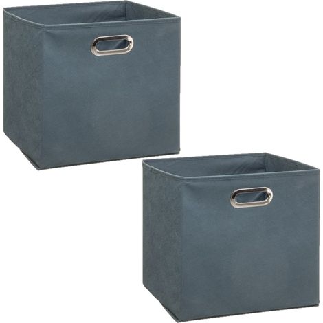 Lot de 2 boites de rangement pliables en tissu MIX'N MODUL