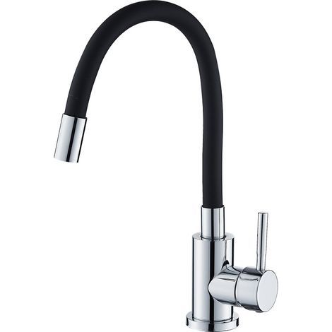 CREA Universal-Küchenarmatur, 360° drehbar, flexibel ausziehbar, für Warm- und Kaltwasser, spritzwassergeschützt, für Spülbecken. (1/5)