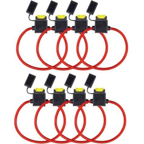 RHG Pack Porte Fusibles 12V Etanche 14AWG 20Amp Auto Voiture Motor Lame Fusible(Taille Moyenne)