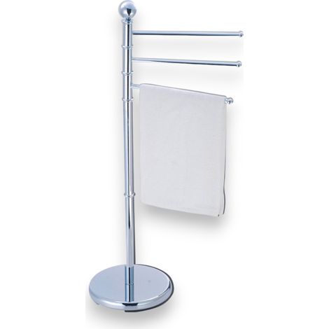 Stand porta asciugamani moderno h90 cm da bagno in acciaio inox (1/2)